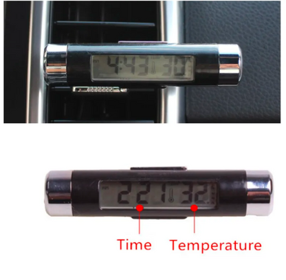 2 in 1 Car Digital Clock and Thermometer