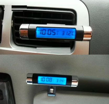 2 in 1 Car Digital Clock and Thermometer