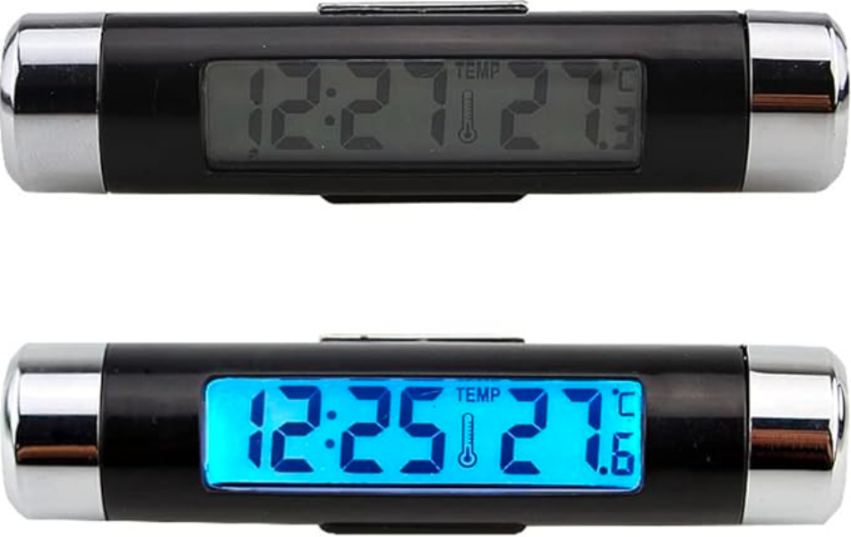 2 in 1 Car Digital Clock and Thermometer