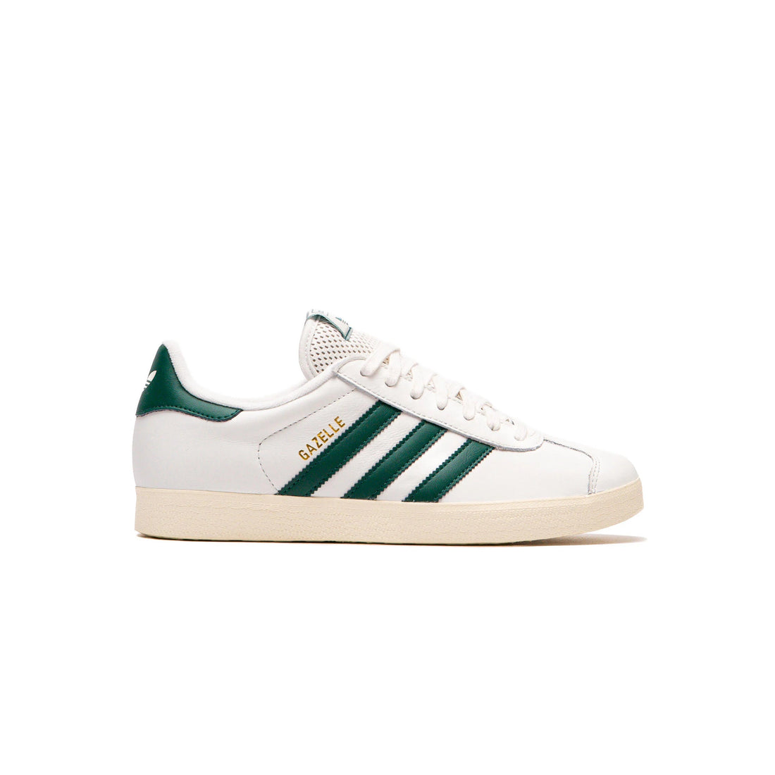 Adidas Originals Gazelle Leather Sneakers – Off White / Collegiate Green