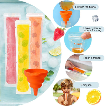 100 PCS Ice Popsicle Mold Bags